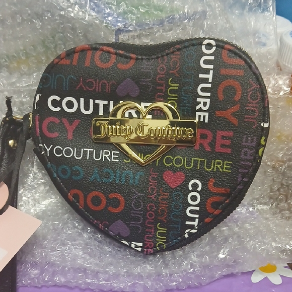 Juicy Couture Multicolor Heart Wristlet - Picture 1 of 3